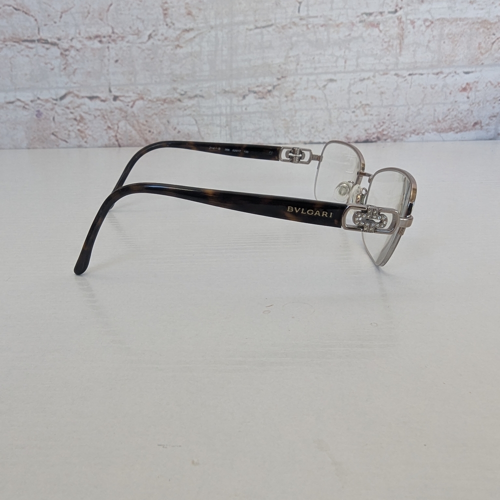 Bvlgari 2141B 266 Tortoise Shell Glasses with Crystal Accents Frame - Picture 7 of 10